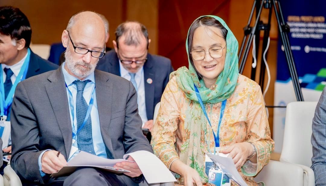 UNHCR officials attend the launch of the $20.55M Dollow urban resilience project in Mogadishu on 24 April 2026.