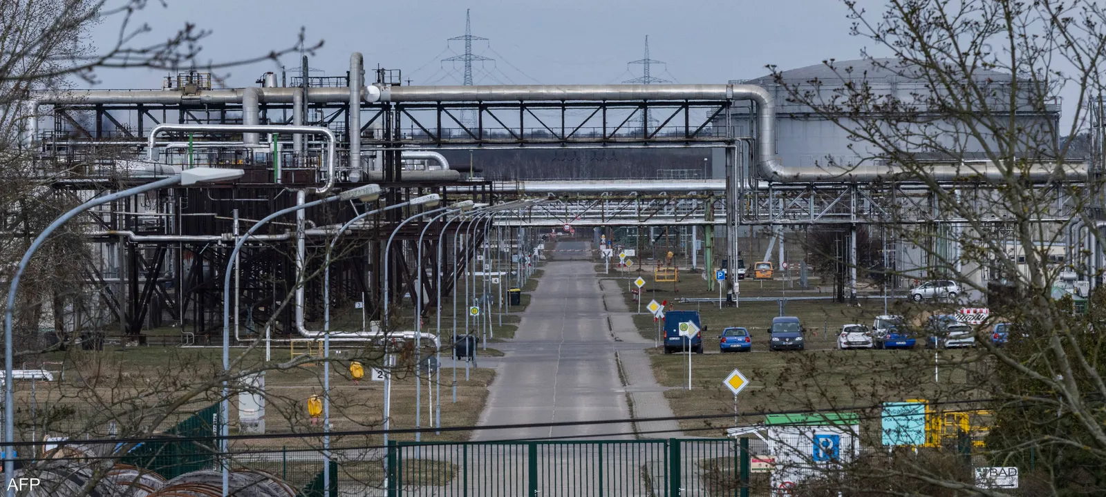 PCK Schwedt refinery in eastern Germany, a key fuel supplier near the Polish border.