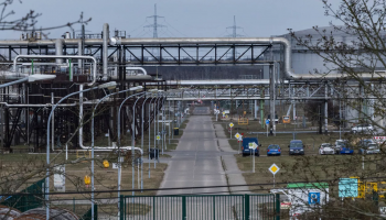 PCK Schwedt refinery in eastern Germany, a key fuel supplier near the Polish border.